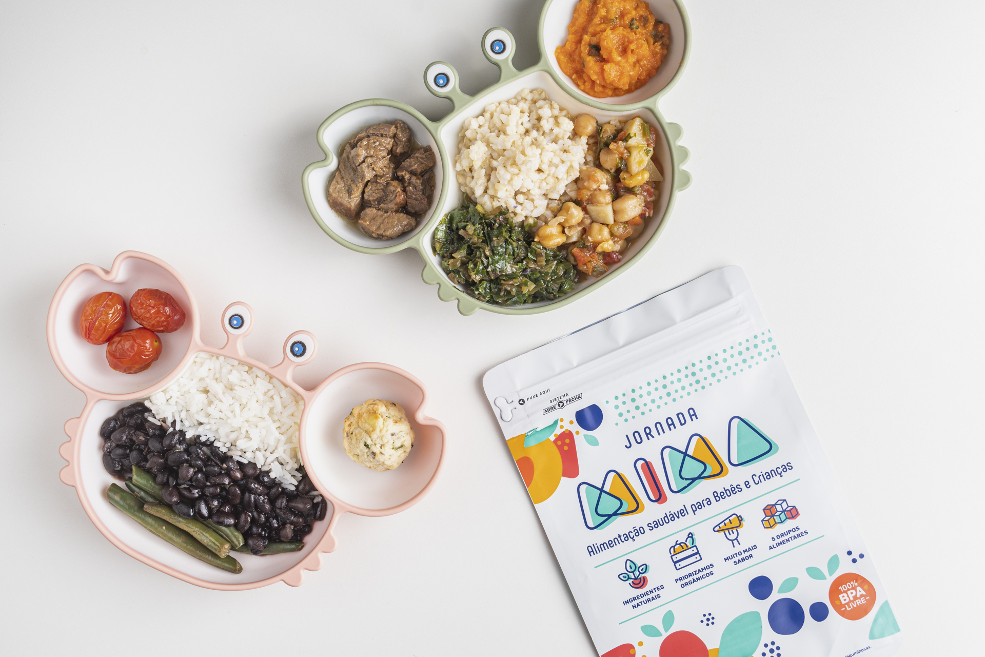 refeições Mima como exemplos de cardápio variado para bebês